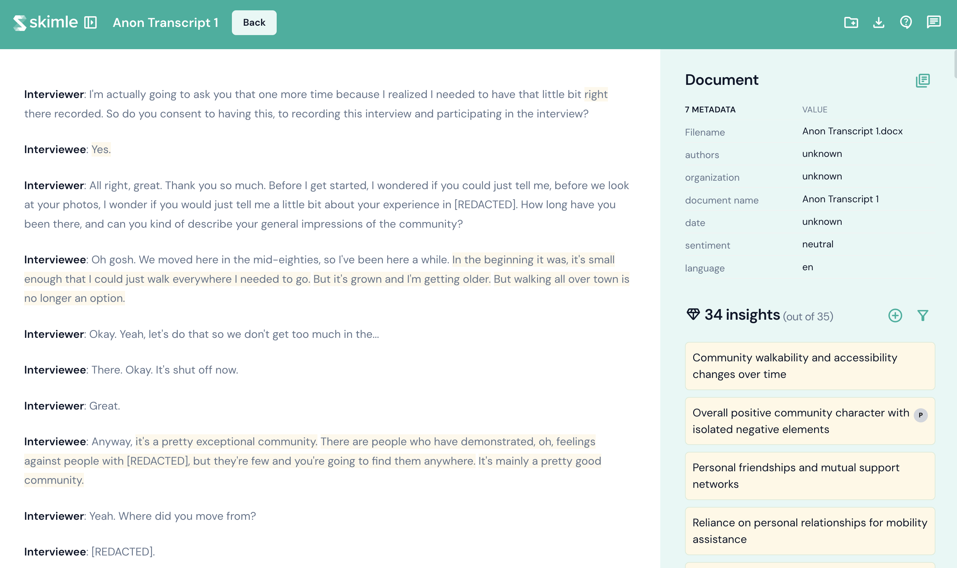 Document view